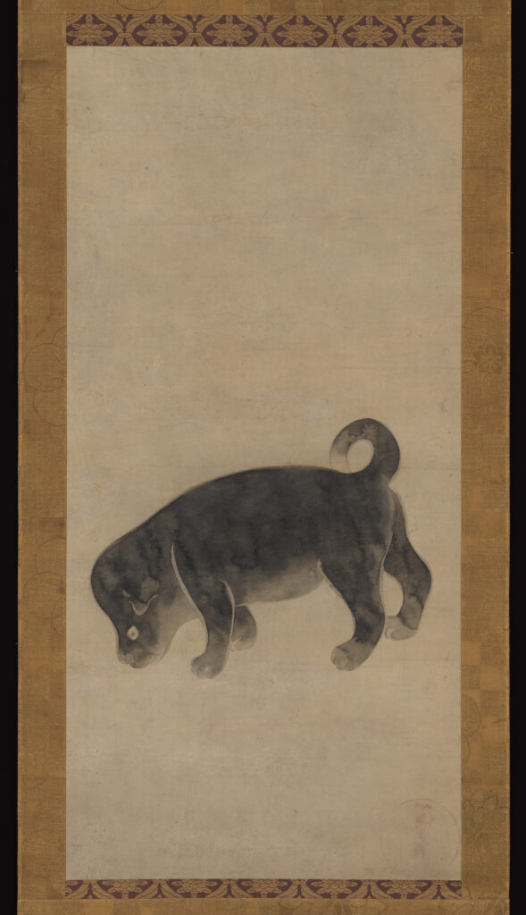 俵屋宗達工房 子犬図 １７世紀前半 The Met Collection